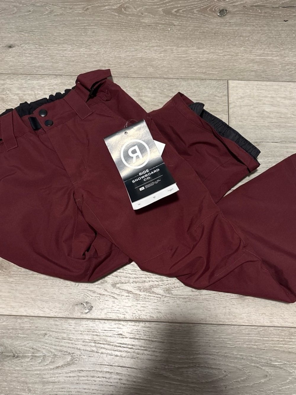 Ride Snowboard Co. Youth Dart Waterproof Insulated Snow Pants NWT - Burgundy XS